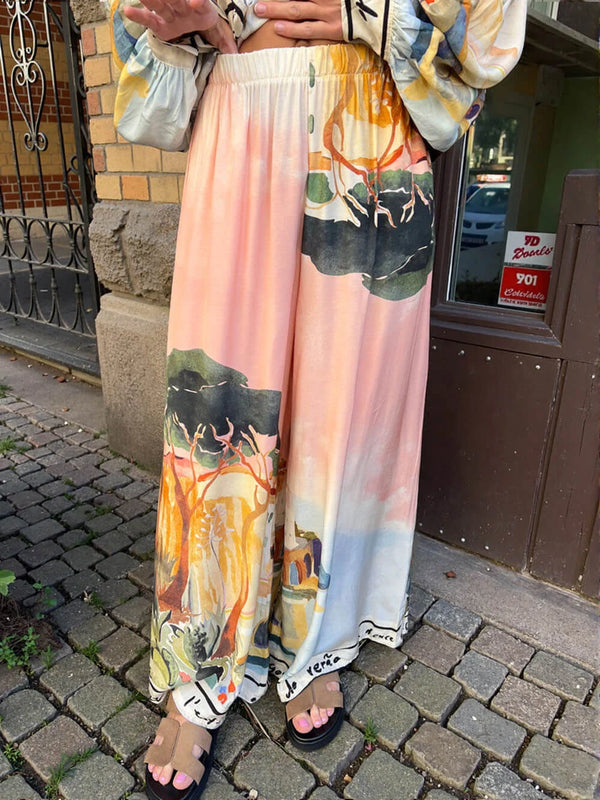 Two-Piece Set for Women with Floral Print