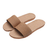 Comfortabele Antislip Slippers Dames en Heren van Linnen en Riet - Ademend voor Binnengebruik 4
