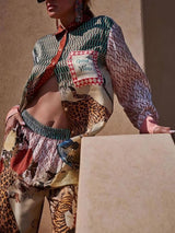 Tropical Jungle Tiger Print Two-Piece Set for Women