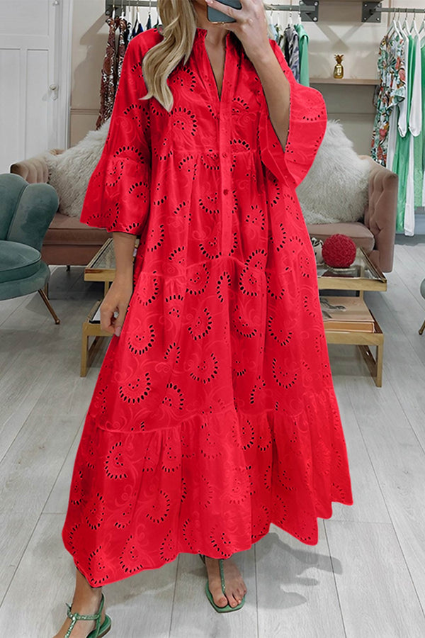 Elegante Dames Jurk van Ademend Kant – Lichtgewicht Zomerjurk voor Casual en Formele Gelegenheden 1