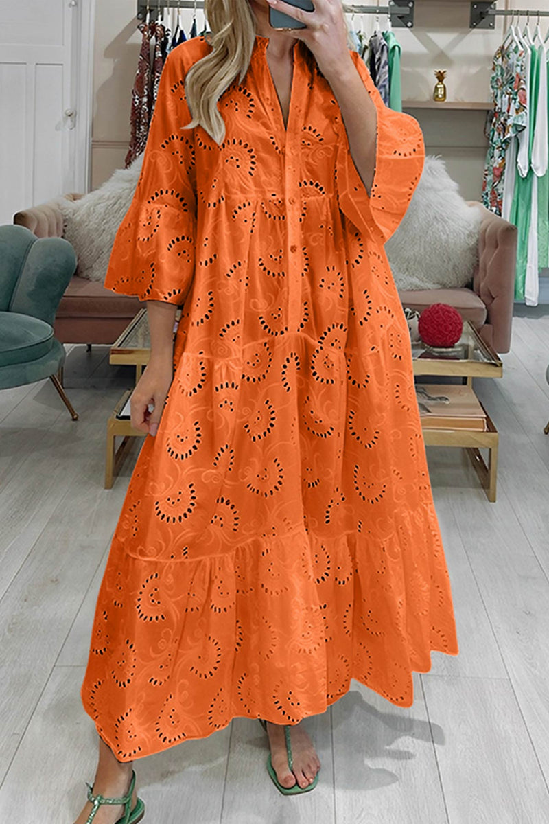 Elegante Dames Jurk van Ademend Kant – Lichtgewicht Zomerjurk voor Casual en Formele Gelegenheden 2