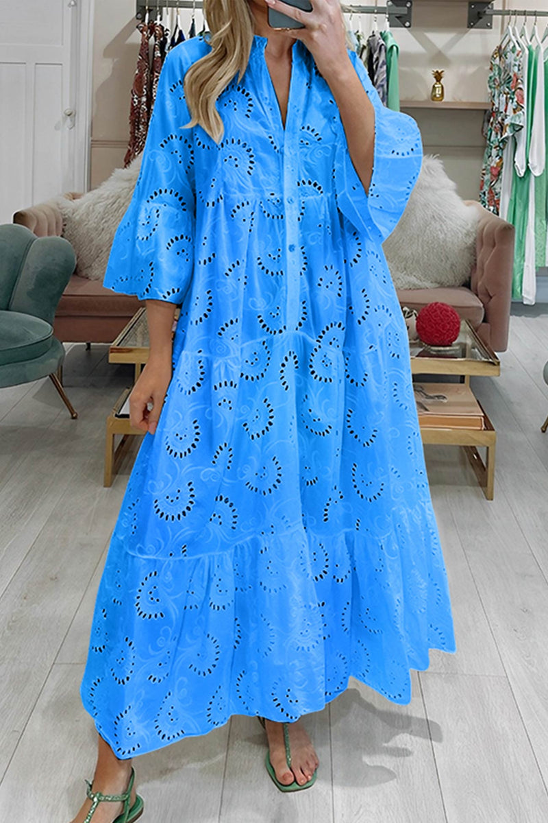 Elegante Dames Jurk van Ademend Kant – Lichtgewicht Zomerjurk voor Casual en Formele Gelegenheden 5