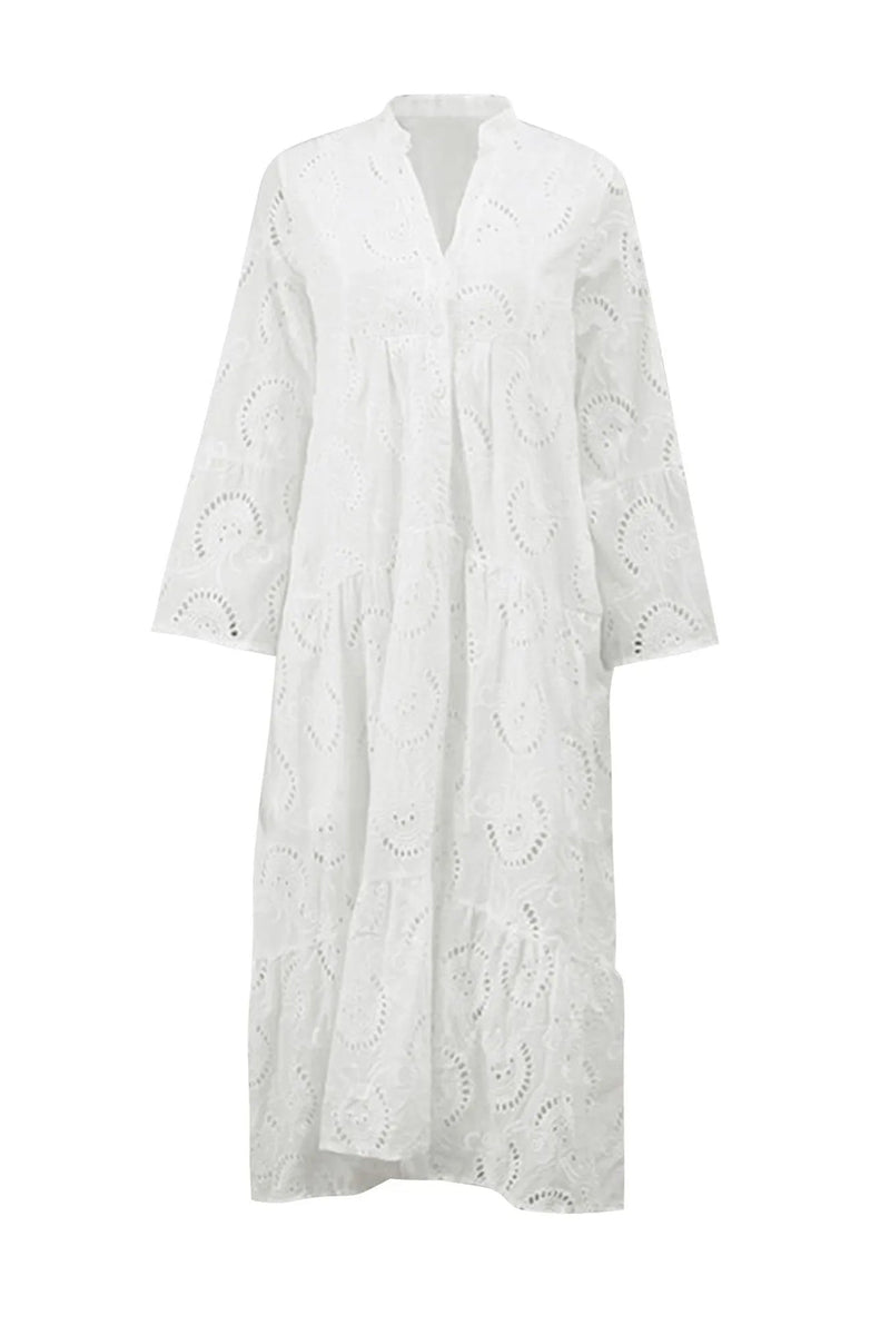 Elegante Dames Jurk van Ademend Kant – Lichtgewicht Zomerjurk voor Casual en Formele Gelegenheden 8