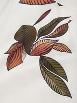 Satijnen Midi Jurk Dames met Bladerenprint en V-hals - Korte Mouwen Wrap Jurk voor Bruiloft en Dagelijks Gebruik 6