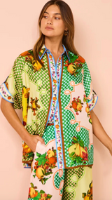 Zijde Shirt en Broek Set met Relaxed Pasvorm – 100% Zijde, Elastische Taille, Inzetzakken, Verfijnde Puntkraag 4